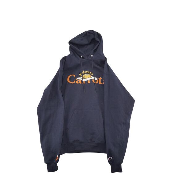 Carrots x Gudetama x Champion Hoodie Navy Blue Graphic Sweatshirt Size L - Picture 2 of 6